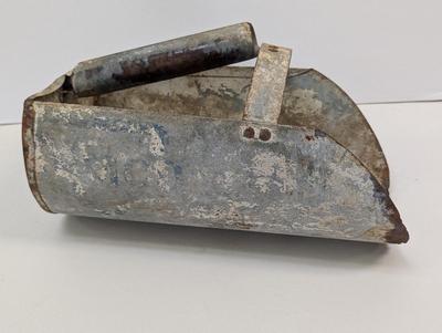 Antique Wayne Feeds Galvanized Grain Scoop