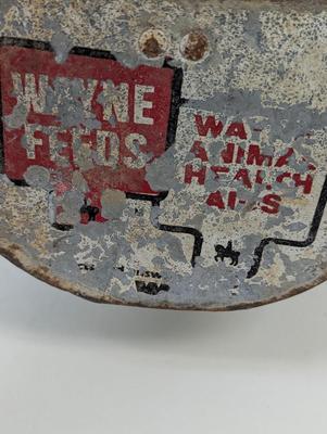 Antique Wayne Feeds Galvanized Grain Scoop
