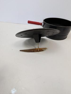 Antique E-Z Corn Popper With Red Handles For Camping Wood Stove
