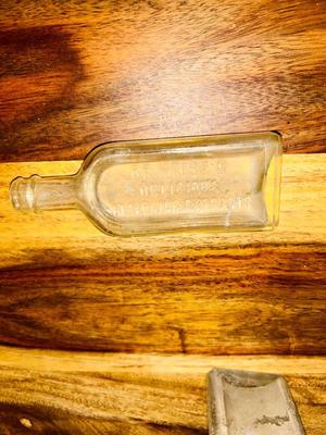 OLD APOTHECARY AND OTHER GLASS BOTTLES