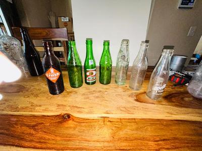 1920’s SODA BOTTLE AND OTHER OLD POP BOTTLES