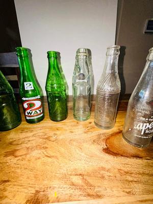 1920’s SODA BOTTLE AND OTHER OLD POP BOTTLES