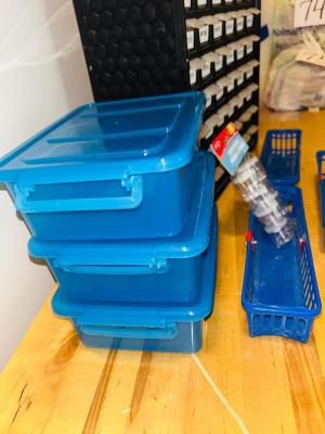 60 DRAWER ORGANIZER BIN, SMALL PENCIL BOX SIZE TOTES AND OTHER HANDY ORGANIZERS