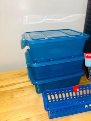 60 DRAWER ORGANIZER BIN, SMALL PENCIL BOX SIZE TOTES AND OTHER HANDY ORGANIZERS