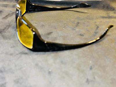 VERA WANG SUNGLASSES WITH ORIGINAL NON-PRESCRIPTION LENSES AND AMBER COLORED SAFETY GLASSES