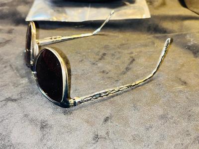 VERA WANG SUNGLASSES WITH ORIGINAL NON-PRESCRIPTION LENSES AND AMBER COLORED SAFETY GLASSES