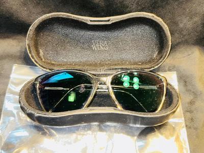 VERA WANG SUNGLASSES WITH ORIGINAL NON-PRESCRIPTION LENSES AND AMBER COLORED SAFETY GLASSES
