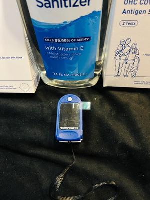 EVERLASTING COMFORT CUSION, HAND SANITIZER, FINGERTIP OXIMETER