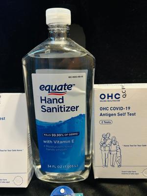 EVERLASTING COMFORT CUSION, HAND SANITIZER, FINGERTIP OXIMETER