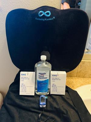 EVERLASTING COMFORT CUSION, HAND SANITIZER, FINGERTIP OXIMETER