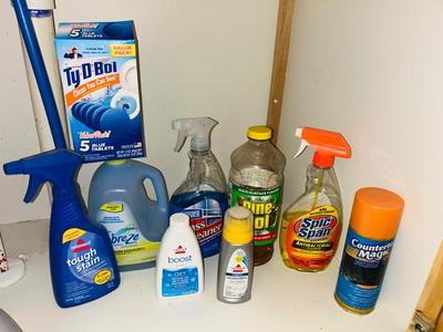 BISSEL CARPET STAIN REMOVERS, PINE-SOL, AND OTHER CLEANING SUPPLIES