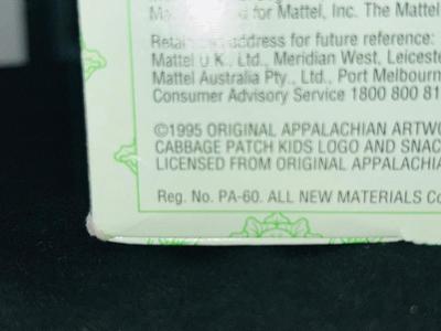 NIB 1995 CABBAGE PATCH SNACKTIME KID