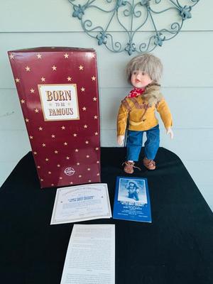 KNOWLES BORN TO BE FAMOUS “DAVEY CROCKET” PORCELAIN DOLL