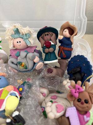 Handmade polymer, clay figurines