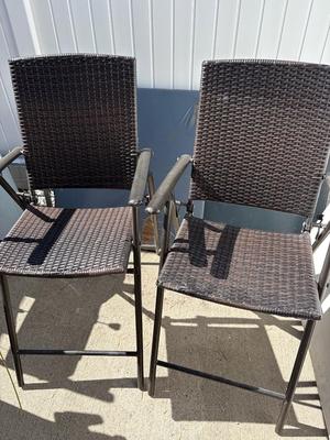 Two folding high top chair