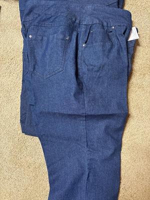 Three pair denim Capri pants (size 8-10)