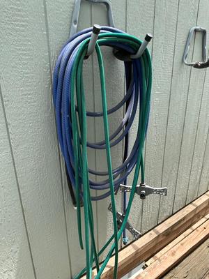 MTD LAWN MOWER, GAS CAN AND GARDEN HOSES