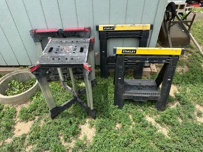 2 SETS OF FOLDING SAW HORSES