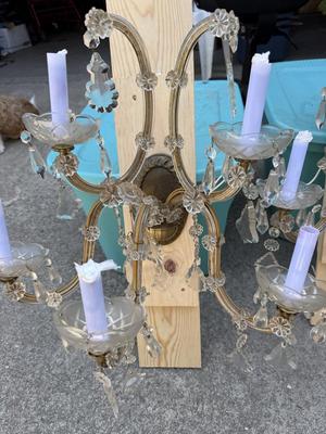 Sale Photo Thumbnail #26: Two beautiful Sconces. I believe these are from Czechoslovakia . These are stunning! The price they bought them for was over $4,000. 
Buy it now price $3,000.