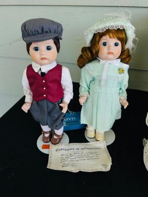 MYD PORCELAIN DOLL W/CERTIFICATE AND SEYMOUR MANN DOLL