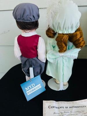 MYD PORCELAIN DOLL W/CERTIFICATE AND SEYMOUR MANN DOLL
