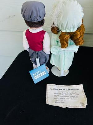 MYD PORCELAIN DOLL W/CERTIFICATE AND SEYMOUR MANN DOLL