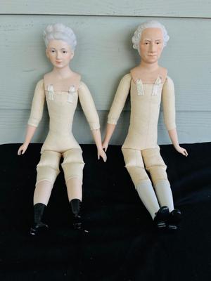 GEORGE AND MARTHA, WASHINGTON DOLLS