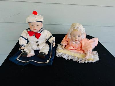 PORCELAIN DOLL BABIES, HEATHER, AND MATTHEW