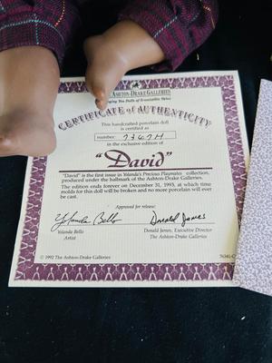 ADG BABY “DAVID”, WITH CERTIFICATE OF AUTHENTICITY