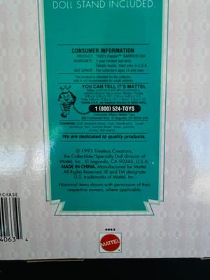 1993 “1920’s FLAPPER BARBIE DOLL”