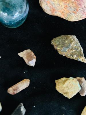 WIND CHIMES, MARBLE EGGS, POLISHED ROCKS AND PATIO WALL ART