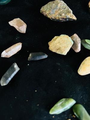 WIND CHIMES, MARBLE EGGS, POLISHED ROCKS AND PATIO WALL ART