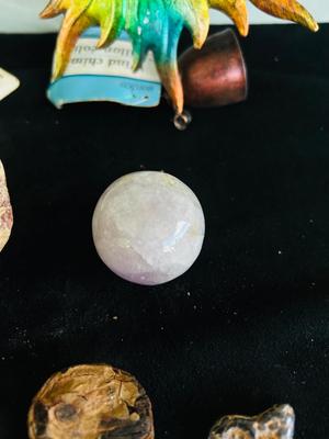 WIND CHIMES, MARBLE EGGS, POLISHED ROCKS AND PATIO WALL ART