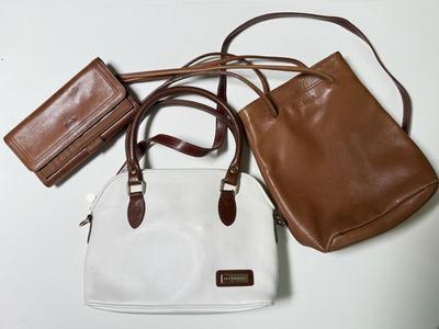 LOT 68L: Liz Claiborne Purse, Nine West Bag & Leather Rolfs Wallet