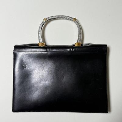 LOT 72L: Two Elegant Structured Black Evening Bags