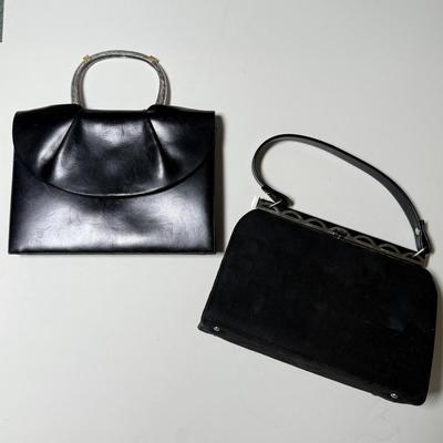 LOT 72L: Two Elegant Structured Black Evening Bags