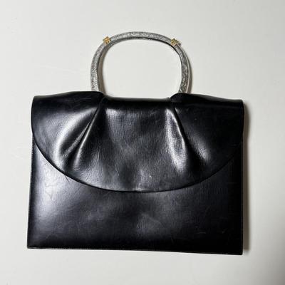 LOT 72L: Two Elegant Structured Black Evening Bags
