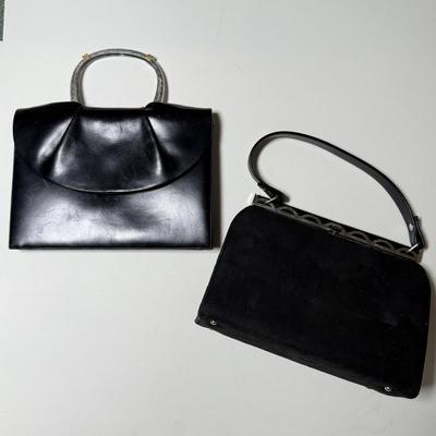 LOT 72L: Two Elegant Structured Black Evening Bags
