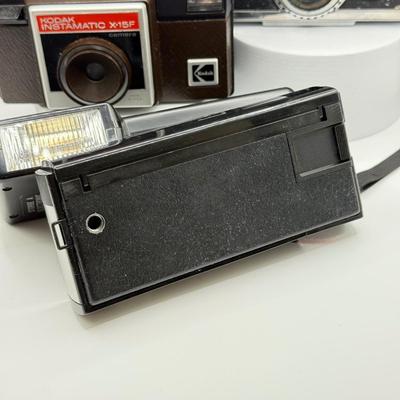 LOT 75D: Vintage Kodak Instamatic Film Cameras: 300, X-15F & Pocket 30 w/ Strobe A Electronic Flash