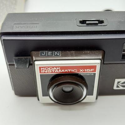 LOT 75D: Vintage Kodak Instamatic Film Cameras: 300, X-15F & Pocket 30 w/ Strobe A Electronic Flash