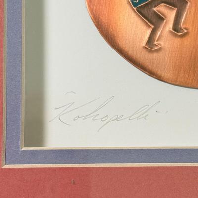 LOT 77D: Indigenous Copper Artwork: Framed Wedding Vase 3D Piece by Oberkirsch Designs