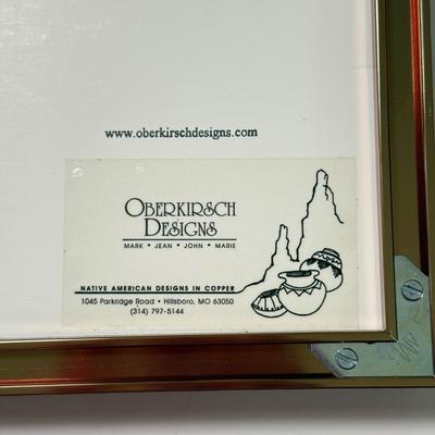 LOT 77D: Indigenous Copper Artwork: Framed Wedding Vase 3D Piece by Oberkirsch Designs