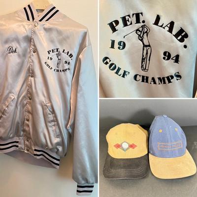 LOT 124L: 1994 Birdie Golf Windbreaker. & Golf Hats