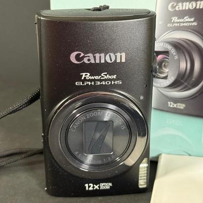 LOT 125D: Canon PowerShot ELPH340HS Digital Camera w/ Box