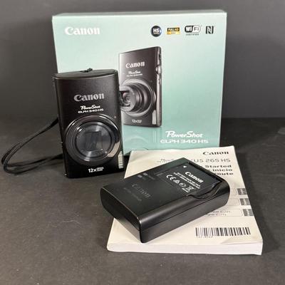 LOT 125D: Canon PowerShot ELPH340HS Digital Camera w/ Box