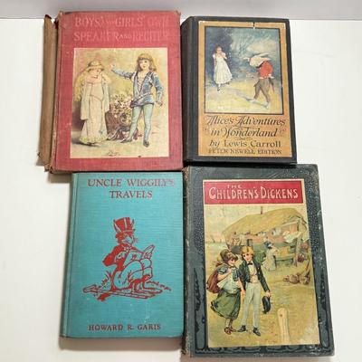 LOT 129K: 1901 Alice’s Adventures in Wonderland, Uncle Wiggly’s Travels, Children’s Dickens & More