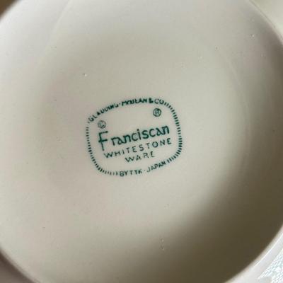 LOT 132K: Franciscan White Stone Wear Dishes