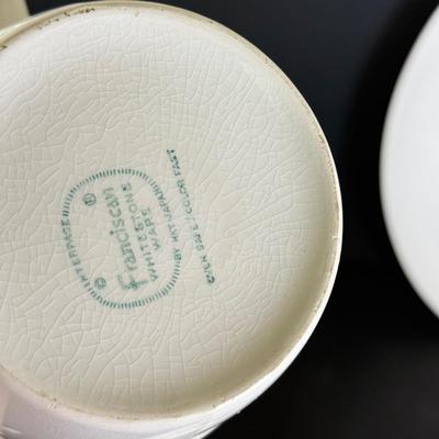 LOT 132K: Franciscan White Stone Wear Dishes