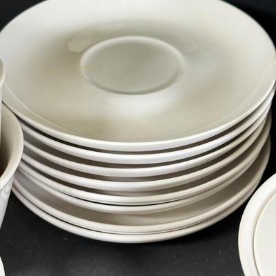LOT 132K: Franciscan White Stone Wear Dishes