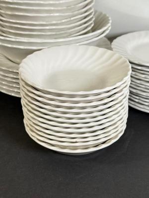 LOT 133K: Johnson Brothers Ironstone Dish Set